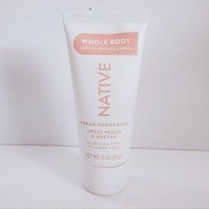 🐢2/$15 Native Whole Body Deodorant Cream Sweet Peach & Nectar